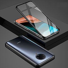 Luxury Aluminum Metal Frame Mirror Cover Case 360 Degrees for Xiaomi Redmi K30 Pro 5G Black