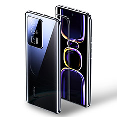 Luxury Aluminum Metal Frame Mirror Cover Case 360 Degrees K01 for Xiaomi Poco F5 Pro 5G Black