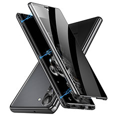 Luxury Aluminum Metal Frame Mirror Cover Case 360 Degrees LK2 for Samsung Galaxy S22 Plus 5G Black