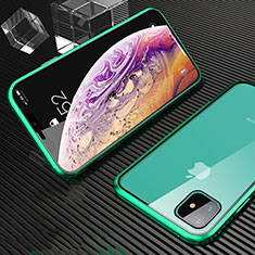 Luxury Aluminum Metal Frame Mirror Cover Case 360 Degrees M01 for Apple iPhone 11 Green