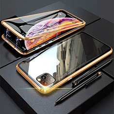 Luxury Aluminum Metal Frame Mirror Cover Case 360 Degrees M01 for Apple iPhone 11 Pro Max Gold