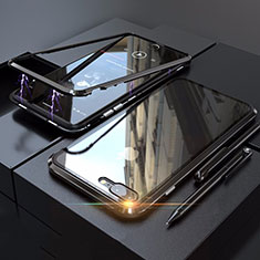 Luxury Aluminum Metal Frame Mirror Cover Case 360 Degrees M01 for Apple iPhone 8 Plus Black