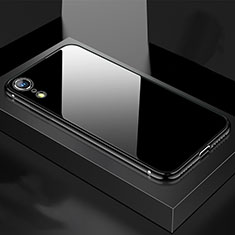 Luxury Aluminum Metal Frame Mirror Cover Case 360 Degrees M01 for Apple iPhone XR Black