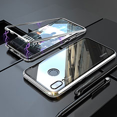 Luxury Aluminum Metal Frame Mirror Cover Case 360 Degrees M01 for Huawei Nova 3i Silver