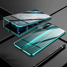 Luxury Aluminum Metal Frame Mirror Cover Case 360 Degrees M01 for Huawei Nova 5T Green