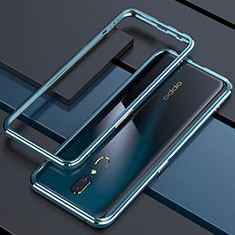 Luxury Aluminum Metal Frame Mirror Cover Case 360 Degrees M01 for Oppo A9X Green