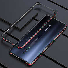 Luxury Aluminum Metal Frame Mirror Cover Case 360 Degrees M01 for Oppo Reno Red