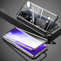 Luxury Aluminum Metal Frame Mirror Cover Case 360 Degrees M01 for Oppo Reno5 Pro 5G Black