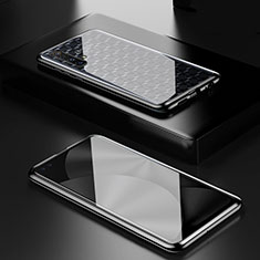 Luxury Aluminum Metal Frame Mirror Cover Case 360 Degrees M01 for Realme X50m 5G Black
