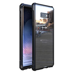 Luxury Aluminum Metal Frame Mirror Cover Case 360 Degrees M01 for Samsung Galaxy Note 9 Black