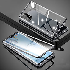 Luxury Aluminum Metal Frame Mirror Cover Case 360 Degrees M01 for Vivo V20 Pro 5G Black
