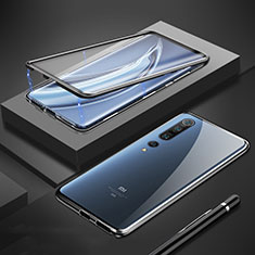 Luxury Aluminum Metal Frame Mirror Cover Case 360 Degrees M01 for Xiaomi Mi 10 Pro Black