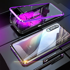 Luxury Aluminum Metal Frame Mirror Cover Case 360 Degrees M01 for Xiaomi Mi 9 Lite Purple