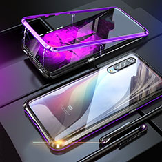 Luxury Aluminum Metal Frame Mirror Cover Case 360 Degrees M01 for Xiaomi Mi 9 Pro 5G Purple