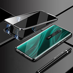 Luxury Aluminum Metal Frame Mirror Cover Case 360 Degrees M01 for Xiaomi Redmi 8 Black