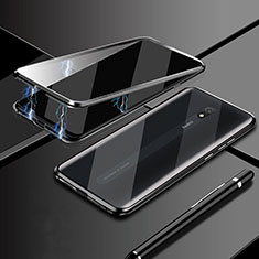 Luxury Aluminum Metal Frame Mirror Cover Case 360 Degrees M01 for Xiaomi Redmi 8A Black