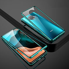 Luxury Aluminum Metal Frame Mirror Cover Case 360 Degrees M01 for Xiaomi Redmi K30 Pro 5G Green