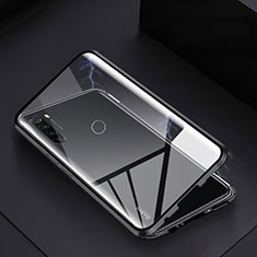 Luxury Aluminum Metal Frame Mirror Cover Case 360 Degrees M01 for Xiaomi Redmi Note 8 (2021) Black