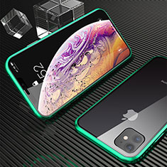 Luxury Aluminum Metal Frame Mirror Cover Case 360 Degrees M02 for Apple iPhone 11 Green