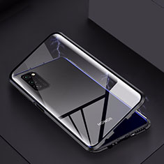 Luxury Aluminum Metal Frame Mirror Cover Case 360 Degrees M02 for Huawei Honor V30 Pro 5G Black