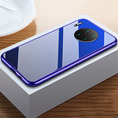 Luxury Aluminum Metal Frame Mirror Cover Case 360 Degrees M02 for Huawei Mate 30 5G Blue