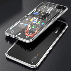 Luxury Aluminum Metal Frame Mirror Cover Case 360 Degrees M02 for Huawei Nova 3e Silver
