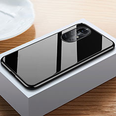 Luxury Aluminum Metal Frame Mirror Cover Case 360 Degrees M02 for Huawei Nova 8 Pro 5G Black