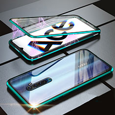 Luxury Aluminum Metal Frame Mirror Cover Case 360 Degrees M02 for Oppo Reno Ace Green