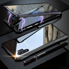Luxury Aluminum Metal Frame Mirror Cover Case 360 Degrees M02 for Samsung Galaxy Note 10 Plus 5G Black