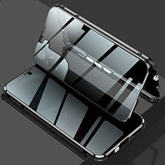 Luxury Aluminum Metal Frame Mirror Cover Case 360 Degrees M02 for Samsung Galaxy S23 Plus 5G Black