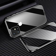 Luxury Aluminum Metal Frame Mirror Cover Case 360 Degrees M03 for Apple iPhone 11 Pro Max Black