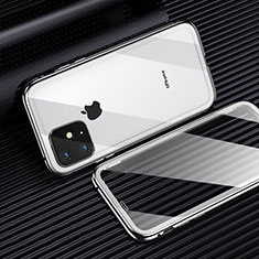 Luxury Aluminum Metal Frame Mirror Cover Case 360 Degrees M03 for Apple iPhone 11 Pro White