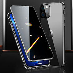 Luxury Aluminum Metal Frame Mirror Cover Case 360 Degrees M03 for Apple iPhone 13 Pro Black