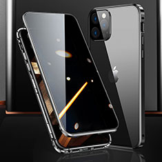 Luxury Aluminum Metal Frame Mirror Cover Case 360 Degrees M03 for Apple iPhone 14 Pro Black