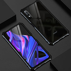 Luxury Aluminum Metal Frame Mirror Cover Case 360 Degrees M03 for Huawei Honor 9X Black