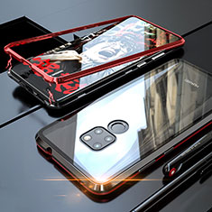 Luxury Aluminum Metal Frame Mirror Cover Case 360 Degrees M03 for Huawei Mate 20 Red