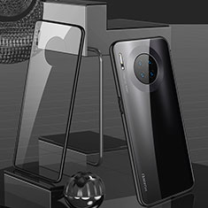 Luxury Aluminum Metal Frame Mirror Cover Case 360 Degrees M03 for Huawei Mate 30 5G Black