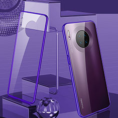 Luxury Aluminum Metal Frame Mirror Cover Case 360 Degrees M03 for Huawei Mate 30 5G Purple