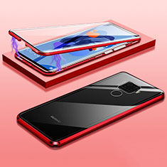 Luxury Aluminum Metal Frame Mirror Cover Case 360 Degrees M03 for Huawei Mate 30 Lite Red