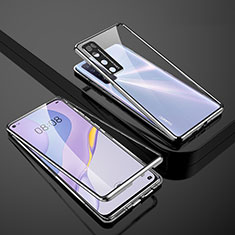 Luxury Aluminum Metal Frame Mirror Cover Case 360 Degrees M03 for Huawei Nova 7 5G Silver