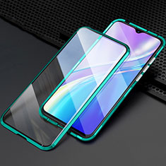 Luxury Aluminum Metal Frame Mirror Cover Case 360 Degrees M03 for Realme XT Green