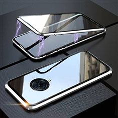Luxury Aluminum Metal Frame Mirror Cover Case 360 Degrees M03 for Vivo Nex 3 5G Silver