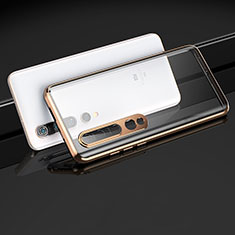 Luxury Aluminum Metal Frame Mirror Cover Case 360 Degrees M03 for Xiaomi Mi 10 Pro Gold