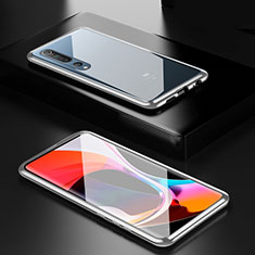 Luxury Aluminum Metal Frame Mirror Cover Case 360 Degrees M03 for Xiaomi Mi 10 Silver