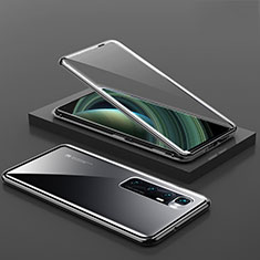 Luxury Aluminum Metal Frame Mirror Cover Case 360 Degrees M03 for Xiaomi Mi 10 Ultra Black
