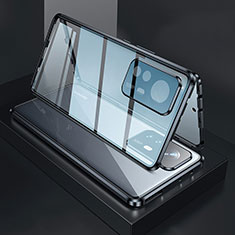 Luxury Aluminum Metal Frame Mirror Cover Case 360 Degrees M03 for Xiaomi Mi 12 5G Black