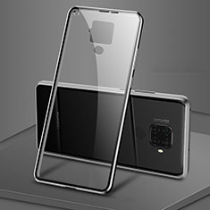 Luxury Aluminum Metal Frame Mirror Cover Case 360 Degrees M04 for Huawei Nova 5z Black