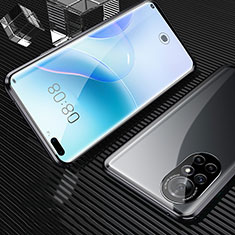 Luxury Aluminum Metal Frame Mirror Cover Case 360 Degrees M04 for Huawei Nova 8 Pro 5G Black