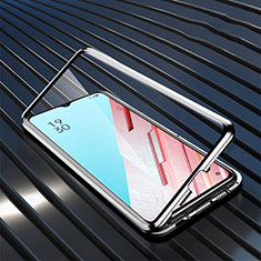 Luxury Aluminum Metal Frame Mirror Cover Case 360 Degrees M04 for Oppo F15 Silver