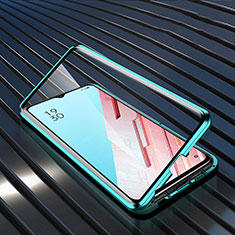 Luxury Aluminum Metal Frame Mirror Cover Case 360 Degrees M04 for Oppo Find X2 Lite Green